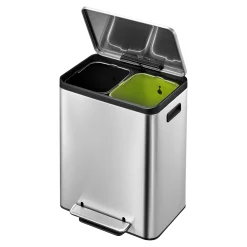 EKO EcoCasa Tretmülltrenner Edelstahl 2x15 Liter