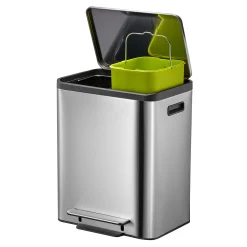 EKO EcoCasa Tretmülltrenner Edelstahl 2x15 Liter