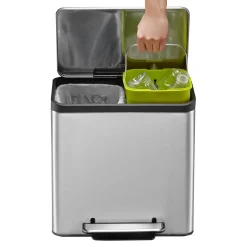 EKO EcoCasa Tretmülltrenner Edelstahl 2x15 Liter