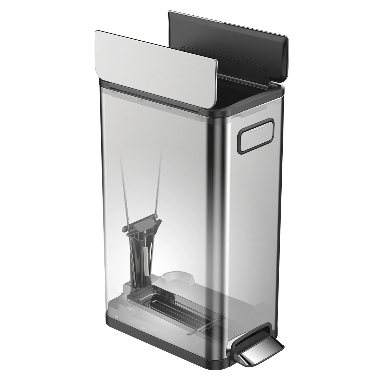 EKO Ecofly Tretmülleimer Edelstahl 45 Liter