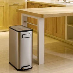 EKO Ecofly Tretmülleimer Edelstahl 45 Liter