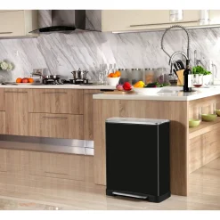 EKO E-Cube Recycling Tretmülltrenner Edelstahl 1x28 und 1x18 Liter