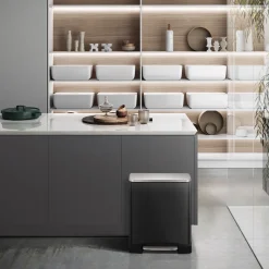 EKO E-Cube Recycling Tretmülltrenner Edelstahl 1x10 und 1x9 Liter