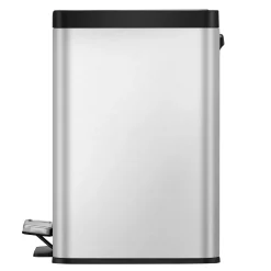 EKO Essential 2 Recycler Treteimer 2 x 15 Liter Klappdeckel Edelstahl mit Pedal