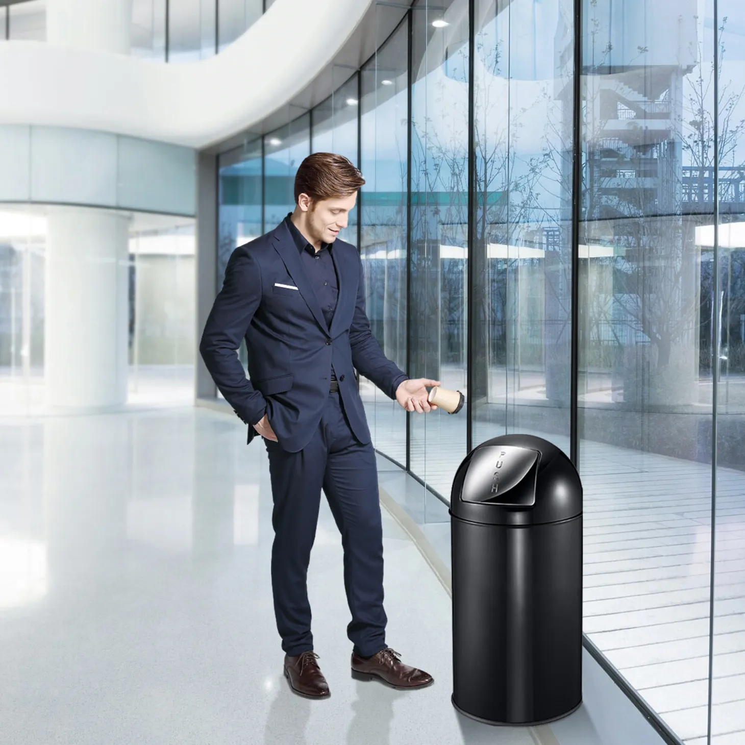 EKO Pushcan Abfallbehälter 40 Liter
