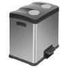 EKO Rejoice Recycling Tretmülltrenner Edelstahl 2x12 Liter