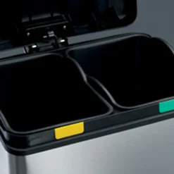 EKO Rejoice Recycling Tretmülltrenner Edelstahl 2x12 Liter