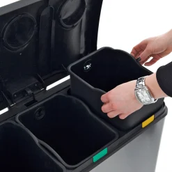 EKO Rejoice Recycling Tretmülltrenner Edelstahl 3x12 Liter