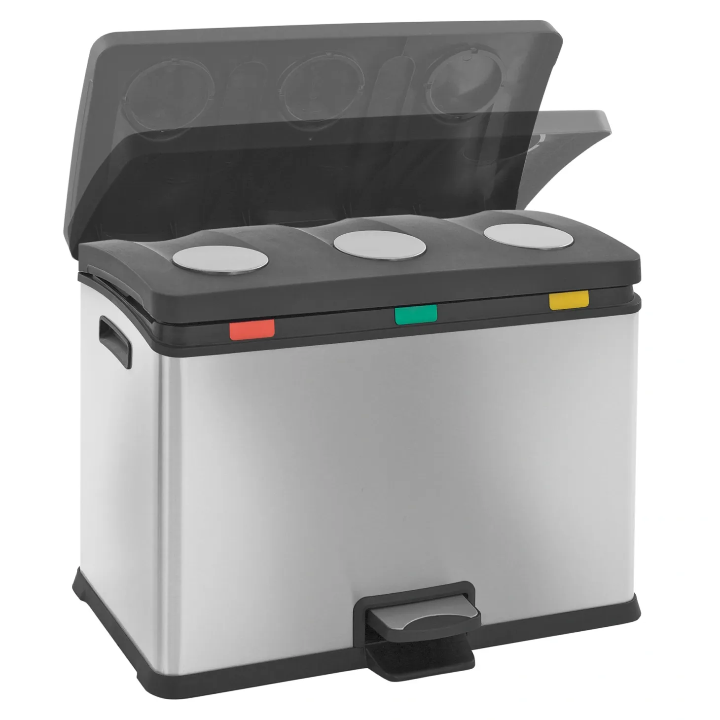 EKO Rejoice Recycling Tretmülltrenner Edelstahl 3x12 Liter