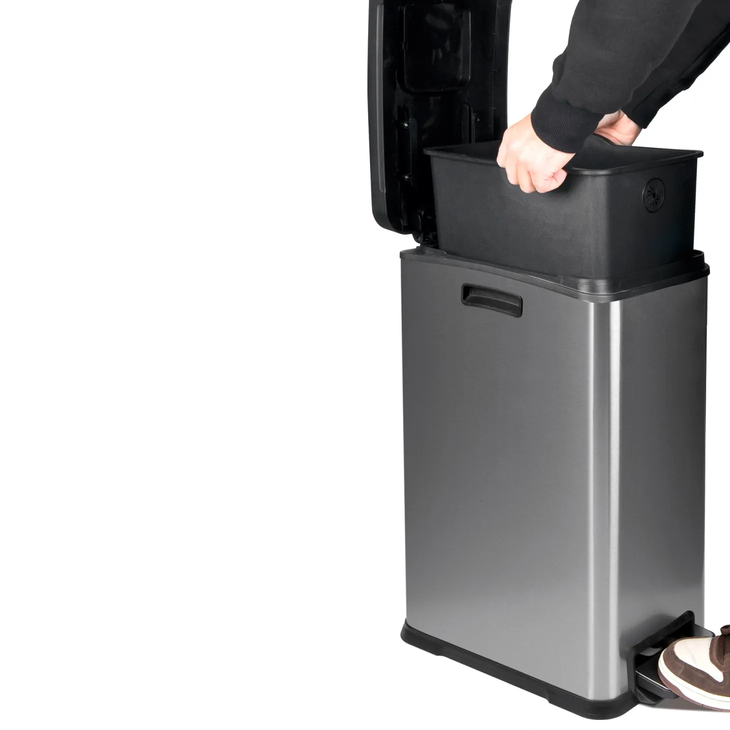 EKO Rejoice Step Bin Tretmülleimer Edelstahl 30 Liter