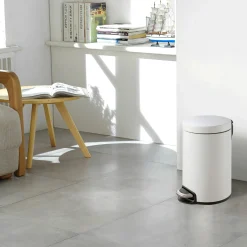 EKO Serene mit Inneneimer aus Metall Treteimer 12 Liter Klappdeckel mit Pedal