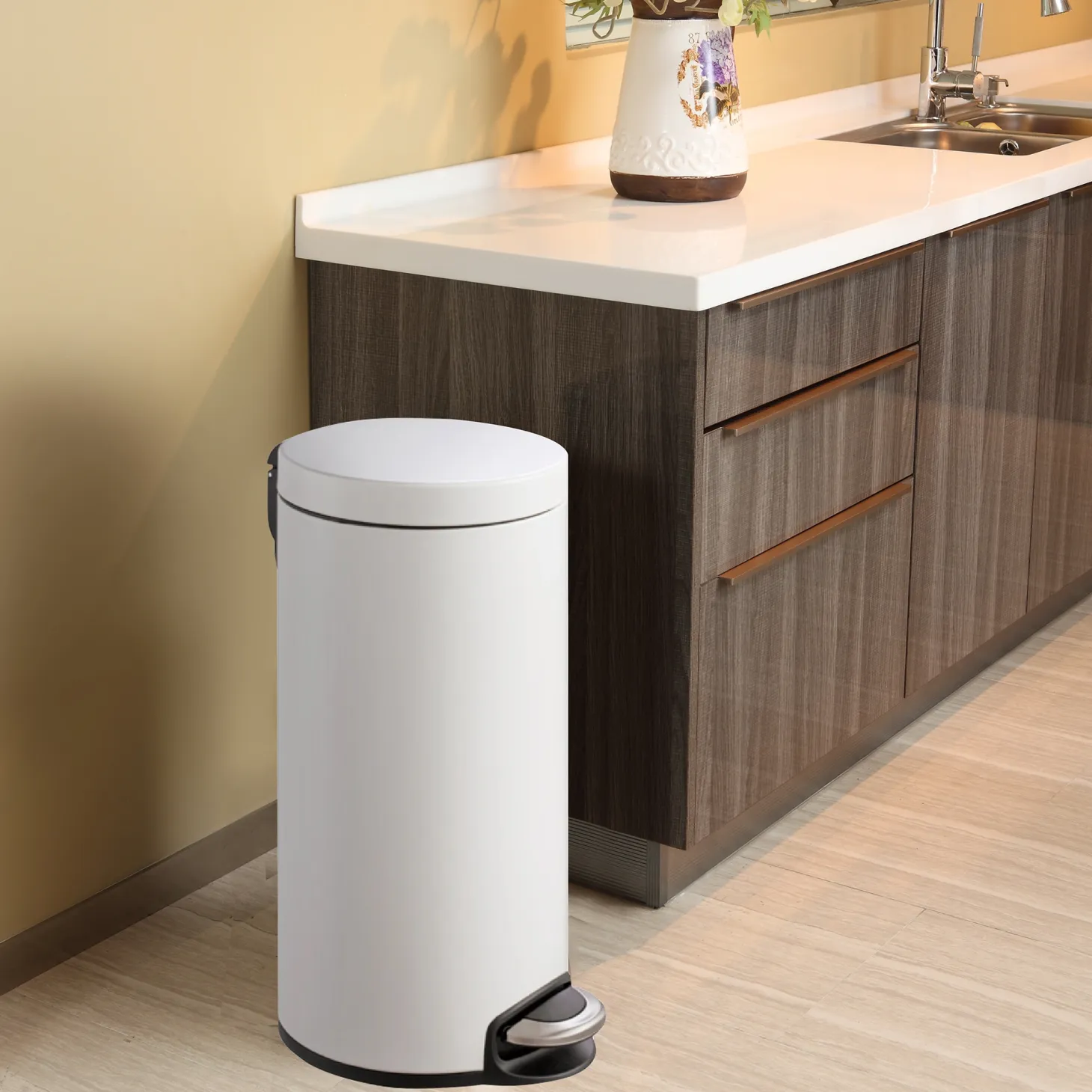 EKO Serene Treteimer 30 Liter Klappdeckel mit Pedal