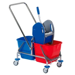 Floorstar SOLID DOFA 20 D Doppelfahrwagen 2 x 17 Liter mit Deichsel