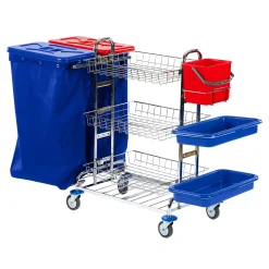 Floorstar SOLID HW 1 Hotelwagen für 2 x 120 l Wäschesäcke