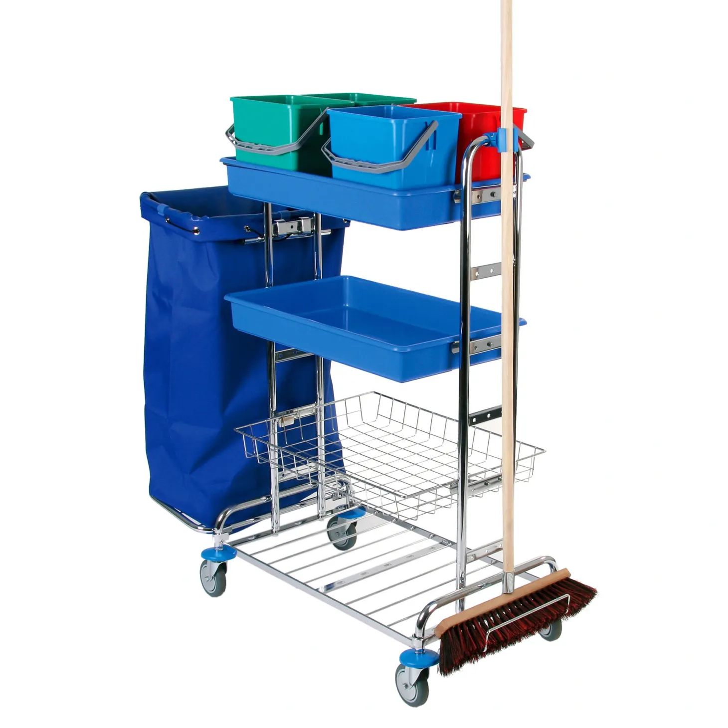 Floorstar SOLID PW 3 2-120 Putzwagen für 2 x 120 l Abfallsäcke