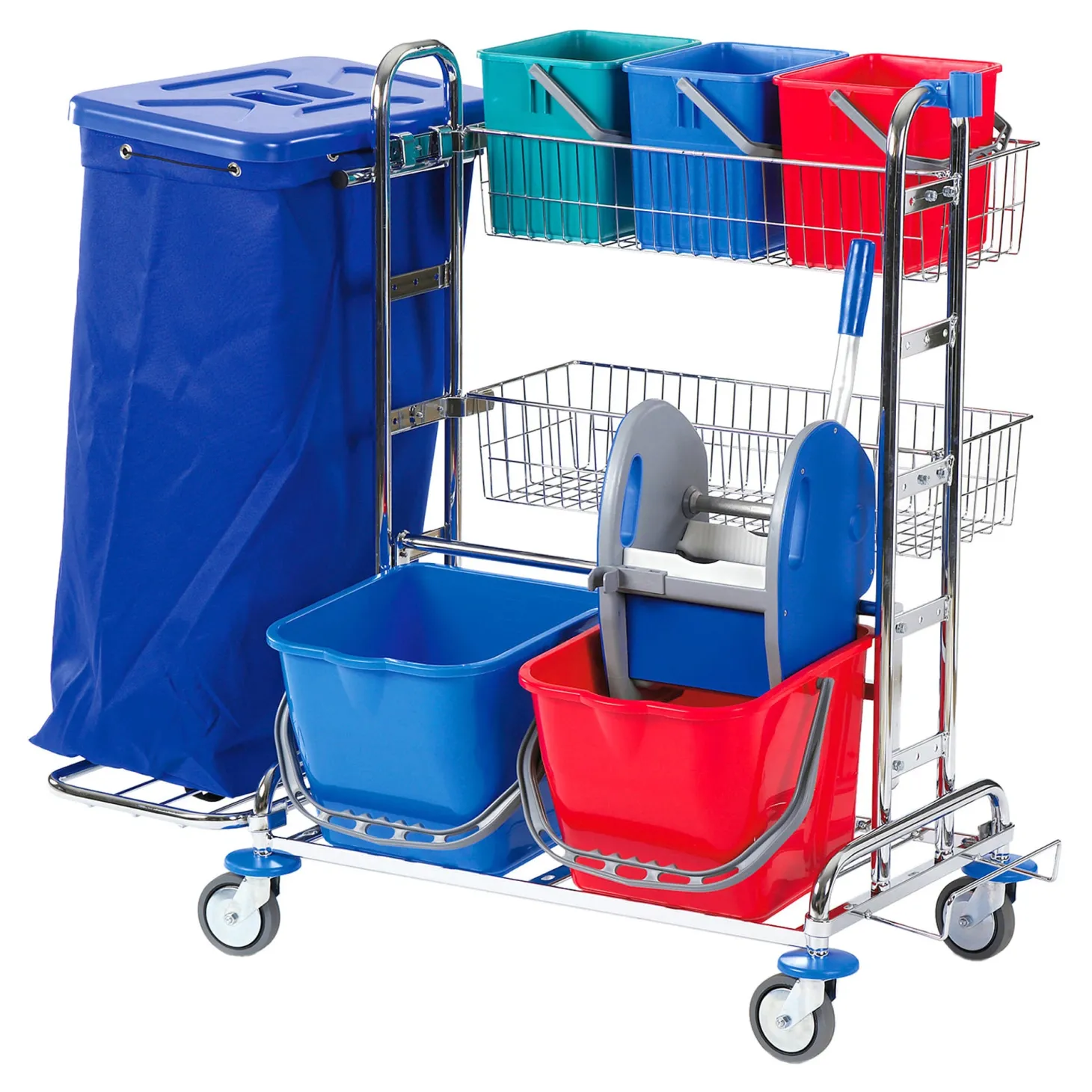 Floorstar SOLID RW 2 2-120 Reinigungswagen für 2 x 120 l Abfallsäcke