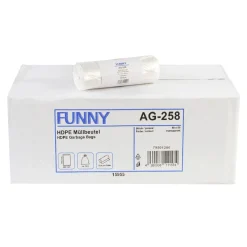 FUNNY HDPE Müllbeutel 30 Liter, natur, 5 my