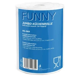 FUNNY Jumbo-Küchenrolle Zellstoff 2-lagig hochweiß