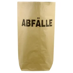 FUNNY Papiermüllsäcke 70 Liter mit Bodenfalte, braun, 2-lagig, „Abfälle“