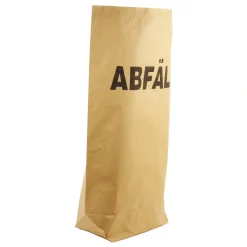 FUNNY Papiermüllsäcke 70 Liter mit Bodenfalte, braun, 2-lagig, „Abfälle“