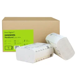 Green Hygiene Falthandtücher INGEBORG Recycling N-Falz 24 x 21 cm, hochweiß