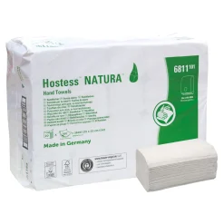 Hostess NATURA 6811 Papierhandtücher Recycling ZZ-Falz 25 x 23 cm, 2-lagig, weiß
