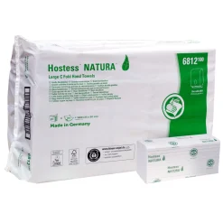 Hostess NATURA 6812 Papierhandtücher Recycling C-Falz 25 x 50 cm, 2-lagig, weiß