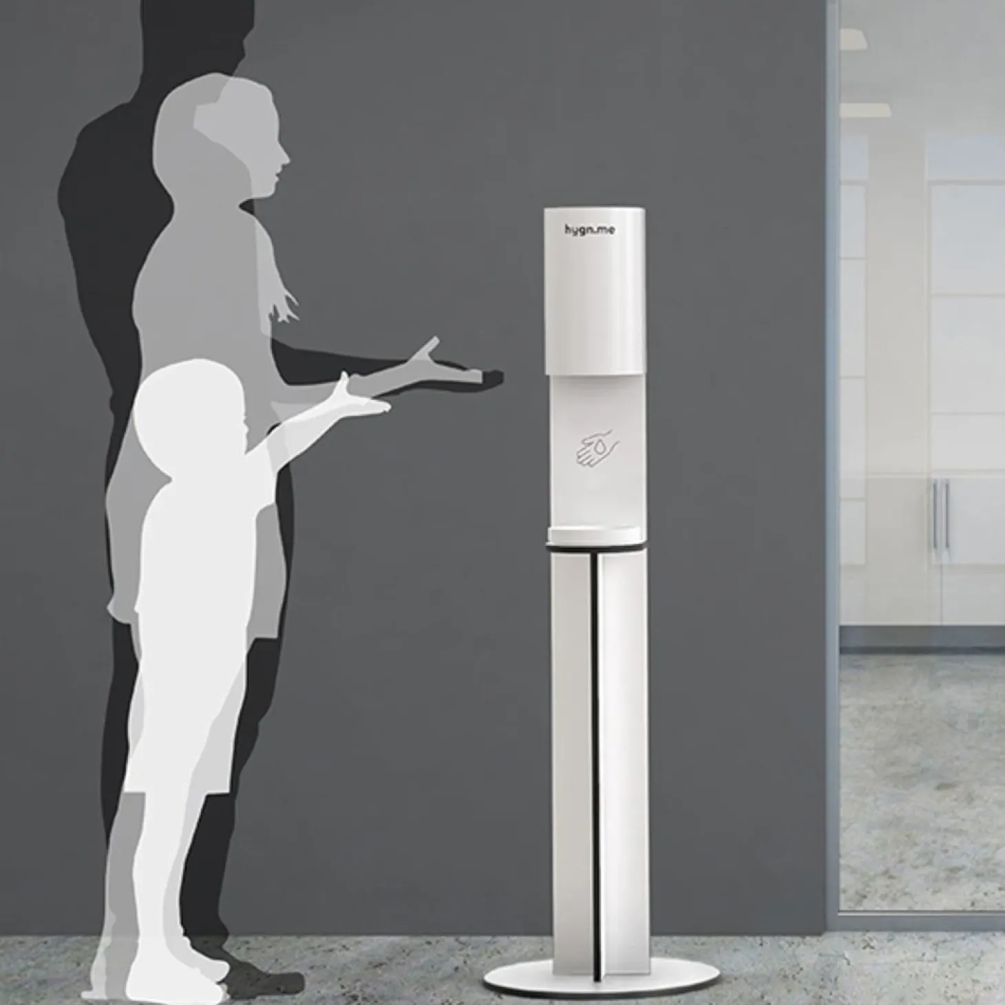 hygn.me Sensor-Spendersäule inkl. Dosiergerät