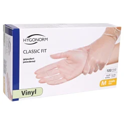 Hygonorm Classic Fit Vinylhandschuhe transparent gepudert, VE 1000 Stück