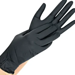 Hygonorm Safe Fit Nitrilhandschuhe schwarz puderfrei 200er Box, VE 2000 Stück