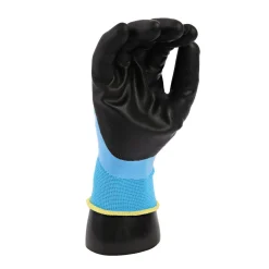 Hygostar Allfood Nitril Feinstrickhandschuhe mit Nitril-Beschichtung blau/schwarz, VE 120 Paar