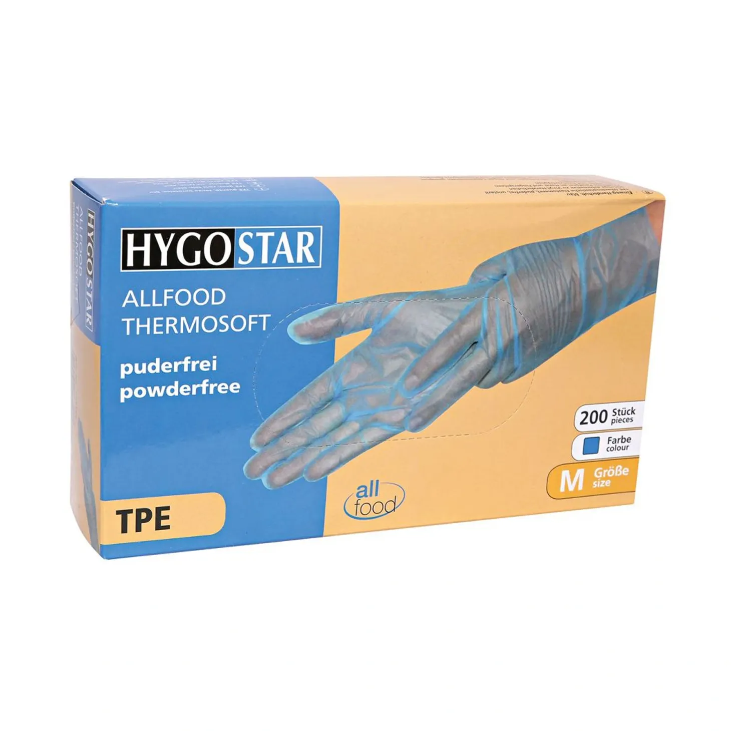 Hygostar Allfood Thermosoft TPE-Handschuhe blau, VE 2000 Stück