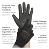 Hygostar Black Ace Arbeitshandschuhe mit Polyurethan-Beschichtung schwarz, VE 120 Paar