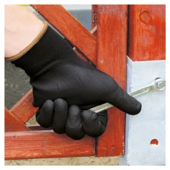Hygostar Black Ace Arbeitshandschuhe mit Polyurethan-Beschichtung schwarz, VE 120 Paar