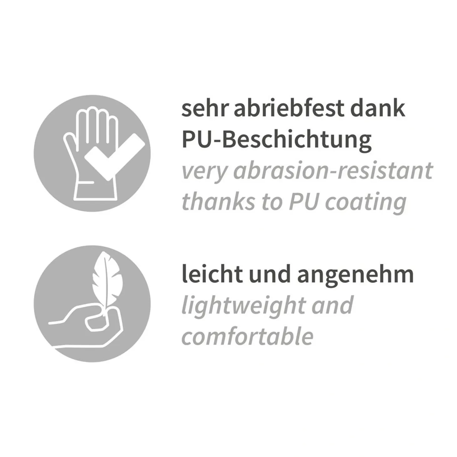 Hygostar Black Ace Feinstrickhandschuhe mit Polyurethan-Beschichtung grau, VE 120 Paar