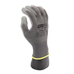 Hygostar Black Ace Feinstrickhandschuhe mit Polyurethan-Beschichtung grau, VE 120 Paar