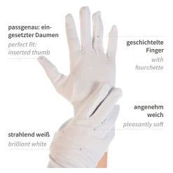 Hygostar Blanc Baumwollhandschuhe weiß, VE 300 Paar