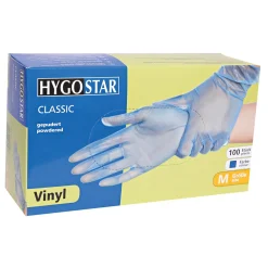 Hygostar Classic Vinylhandschuhe blau gepudert, VE 1000 Stück