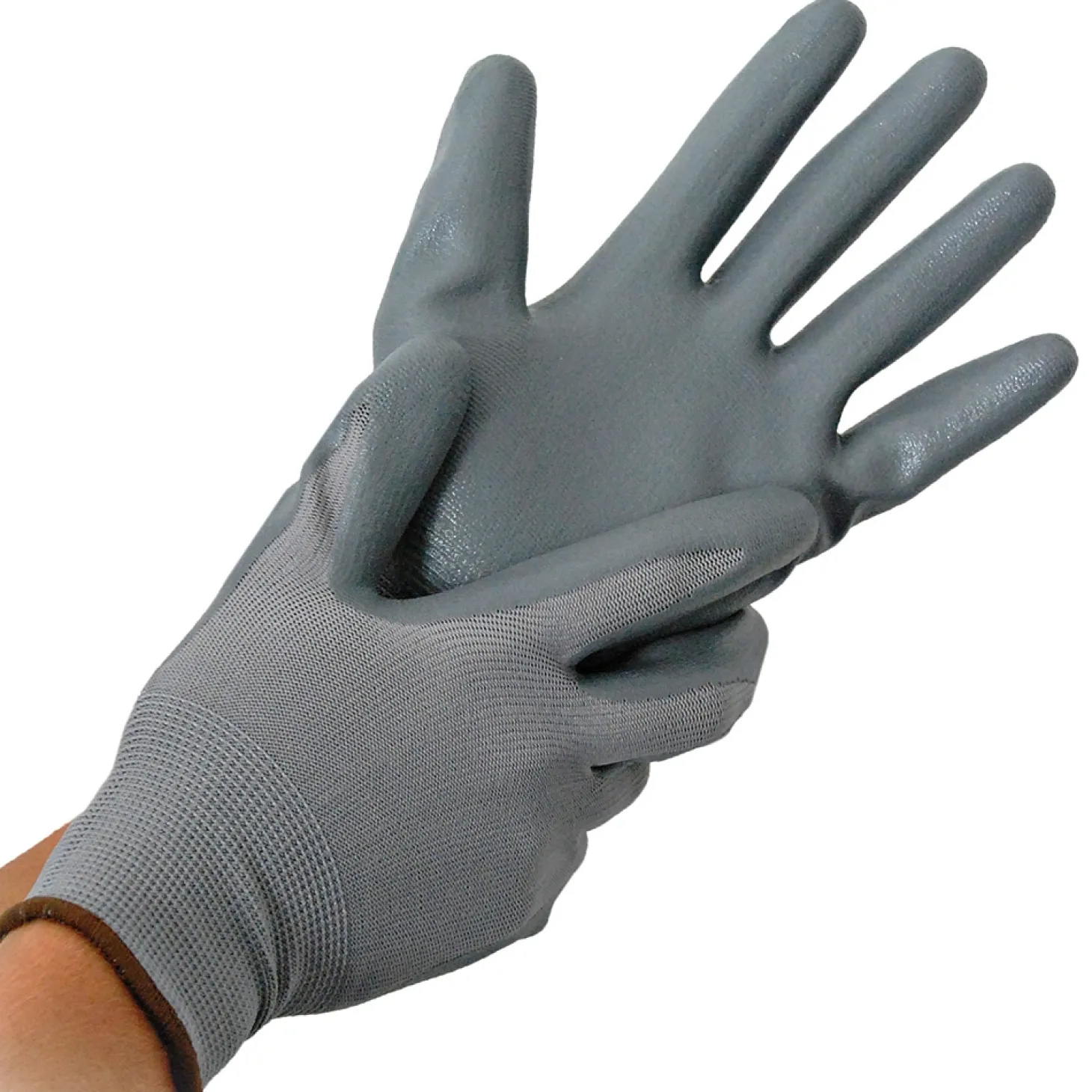 Hygostar Craft Feinstrickhandschuhe mit Nitril-Beschichtung grau, VE 120 Paar