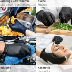 Hygostar Extra Safe Super Stretch Nitrilhandschuhe schwarz puderfrei, VE 1000 Stück