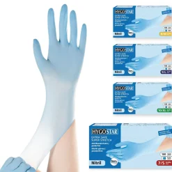 Hygostar Extra Safe Super Stretch Nitrilhandschuhe blau puderfrei, VE 1000 Stück