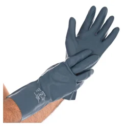 Hygostar Grande Chemikalienschutzhandschuhe mit Latex-Beschichtung petrol, VE 10 Paar