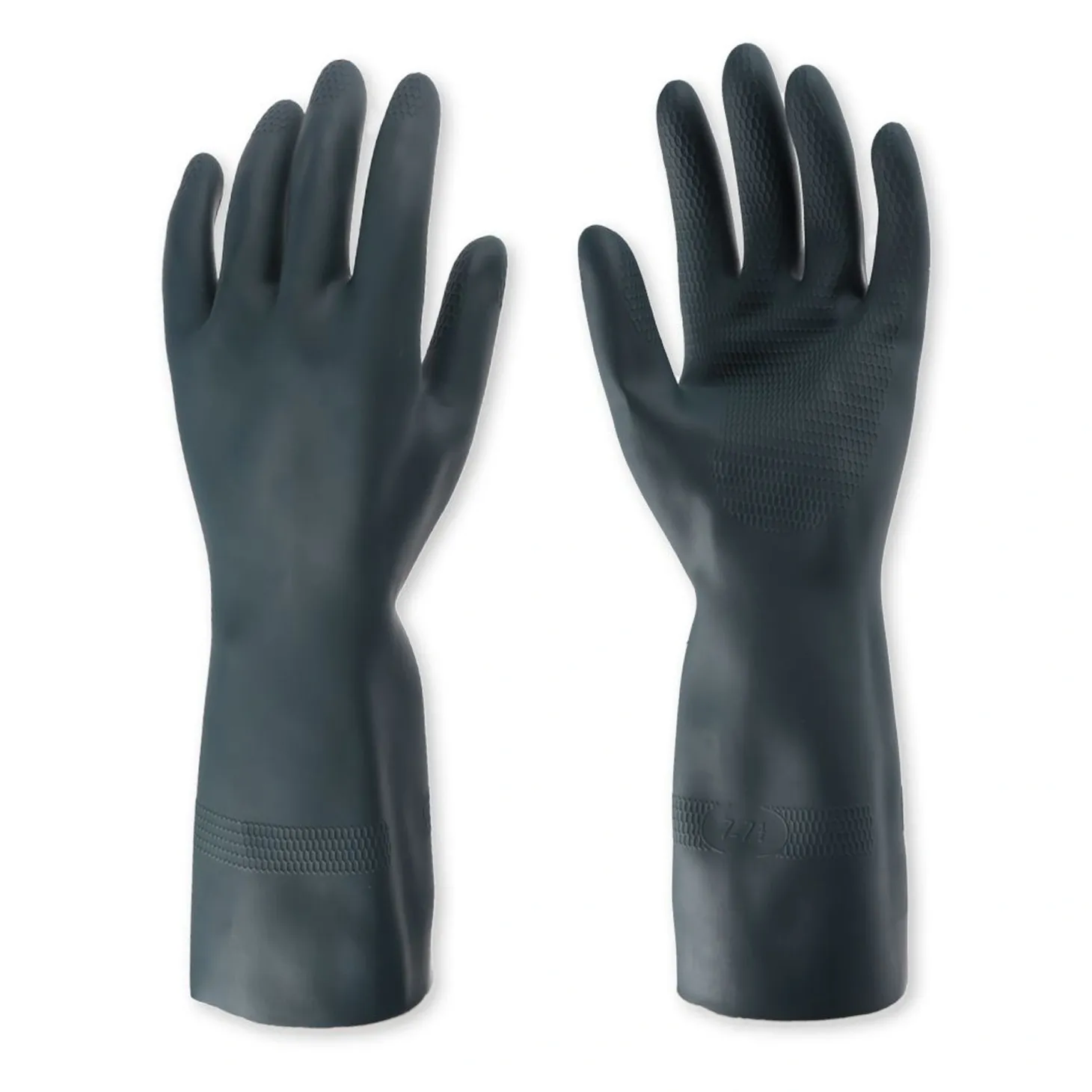 Hygostar Grandeur 70 Chemikalienschutzhandschuhe mit Latex-Neopren-Beschichtung schwarz, VE 24 Paar