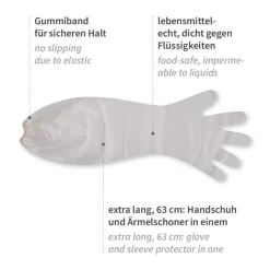 Hygostar Grip Long CPE-Handschuhe transparent mit Gummizug, VE 1000 Stück