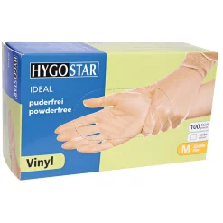 Hygostar Ideal Vinylhandschuhe transparent puderfrei, VE 1000 Stück