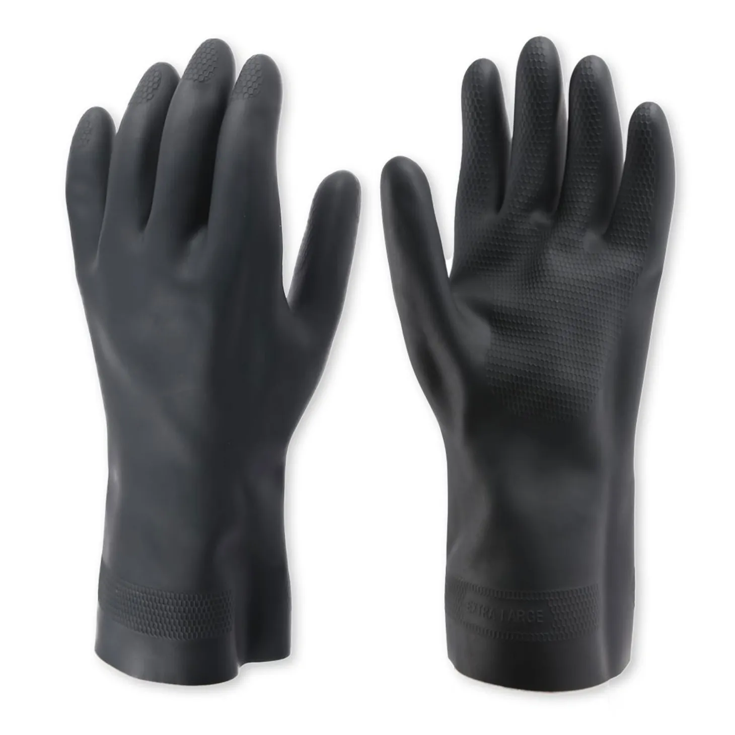 Hygostar Nova Super 75 Chemikalienschutzhandschuhe mit Latex-Beschichtung schwarz, VE 50 Paar