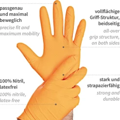 Hygostar Power Grip Light Nitrilhandschuhe orange puderfrei, VE 1000 Stück