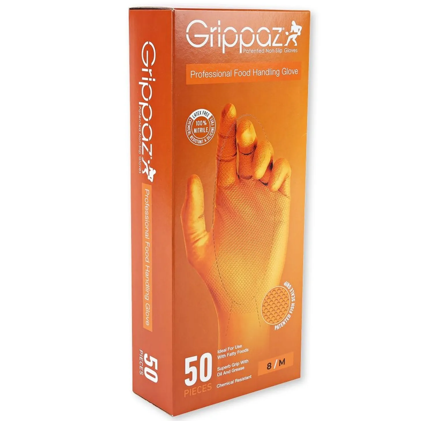 Hygostar Power Grip Long Nitrilhandschuhe orange puderfrei, VE 500 Stück