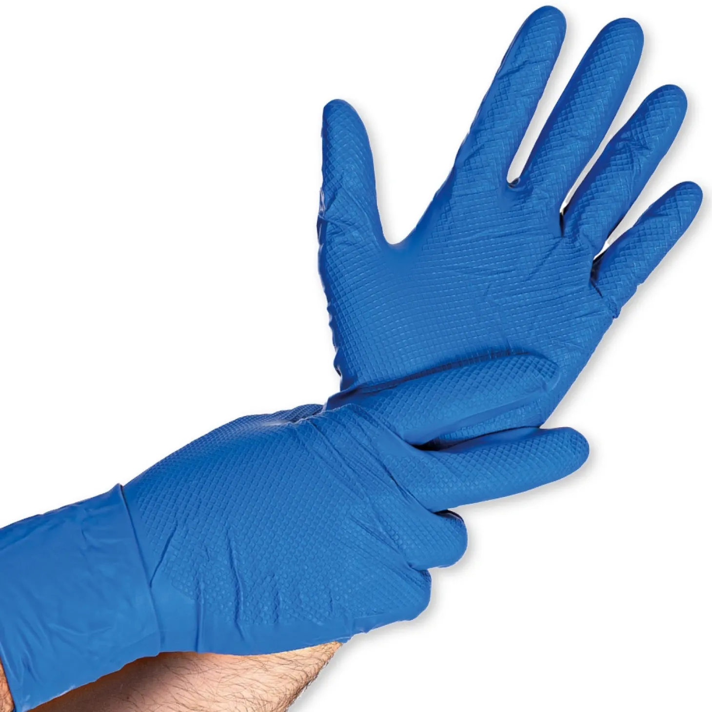 Hygostar Power Grip Long Nitrilhandschuhe blau puderfrei, VE 500 Stück