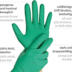 Hygostar Power Grip Nitrilhandschuhe grün puderfrei, VE 500 Stück